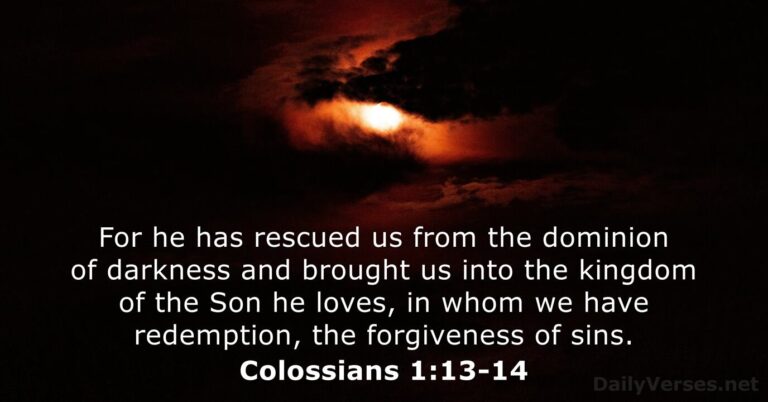 Colossians 1:13-14