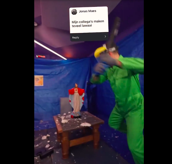 Belgian broadcaster apologises over video showing destruction of Christian statues Belgian broadcaster apologises over video showing destruction of Christian statues