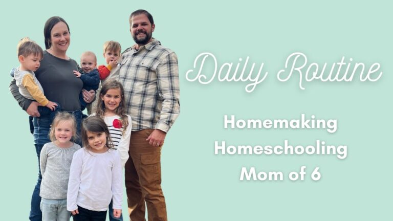 Daily Routine for a Mom of 6 | Homemaking Homeschooling | SAHM | Reformed Christian