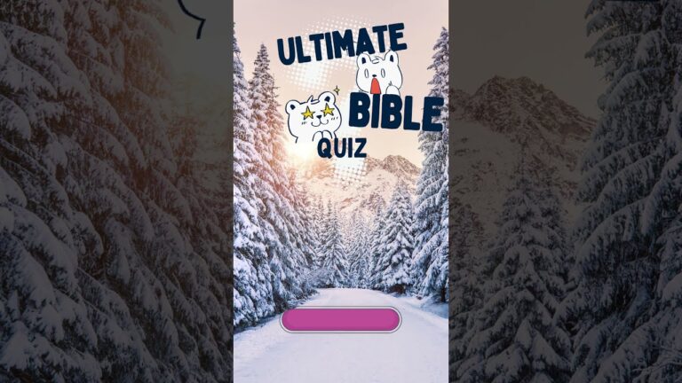 The Ultimate Bible Quiz: Test Your Bible Knowledge! #quiz #games #brainteaser #biblegames