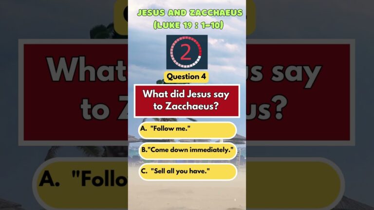 Zacchaeus & Jesus: Can You Get 5/5? | Bible Trivia Challenge