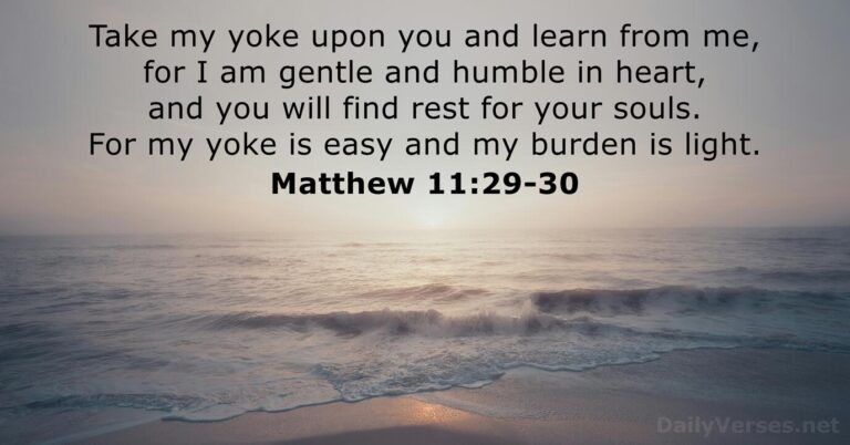 Matthew 11:29-30