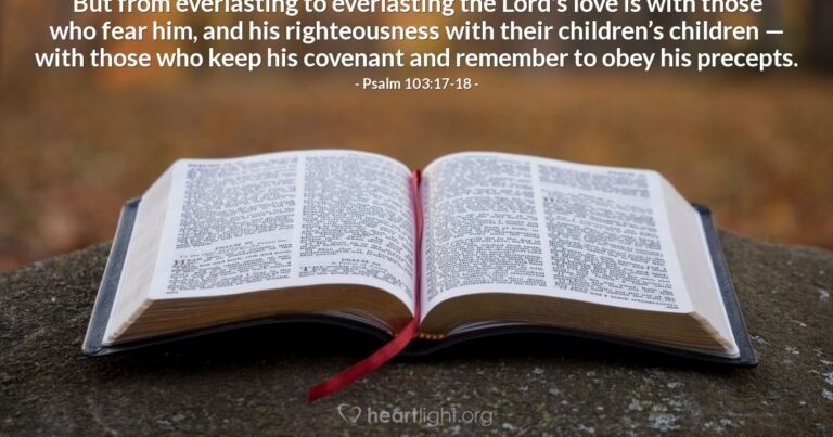 Psalm 103:17-18 — Today's Verse for Friday, May 29, 2026