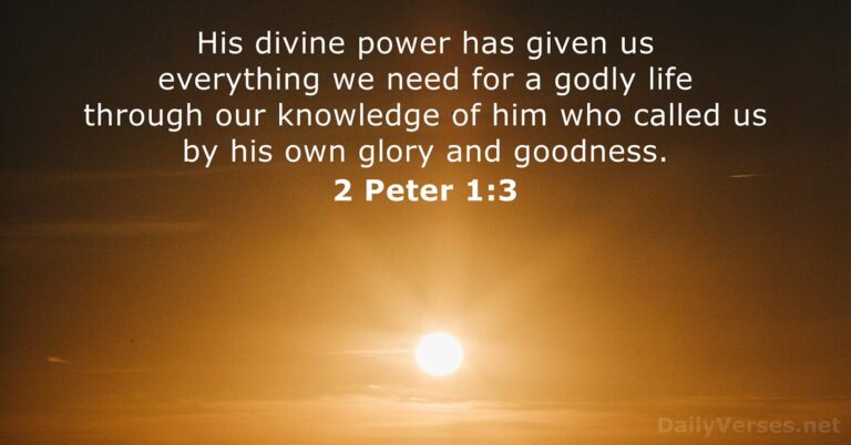 June 10, 2026 – Bible verse of the day 2 Peter 1:3