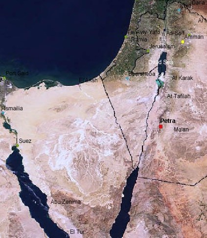 June 20th Chronological Bible Readings – Chronological Bible Blog Petra_map