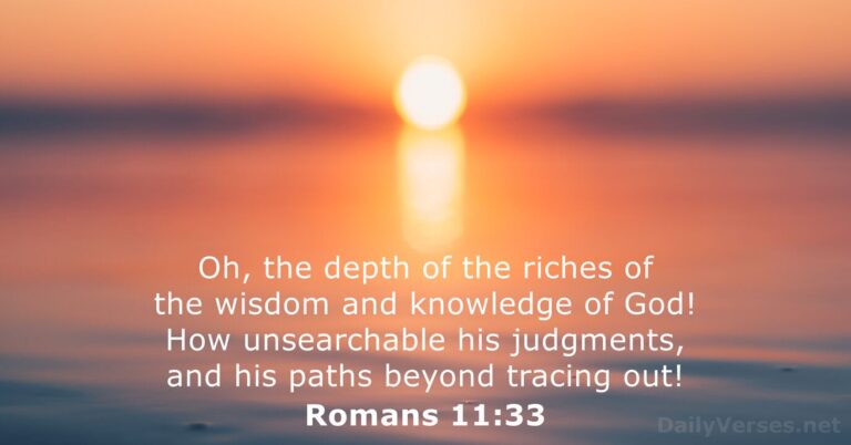 June 22, 2026 – Bible verse of the day Romans 11:33