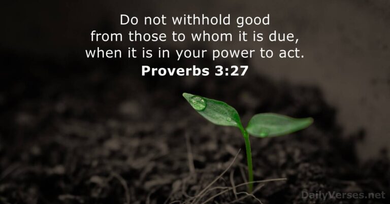 June 8, 2026 – Bible verse of the day Proverbs 3:27