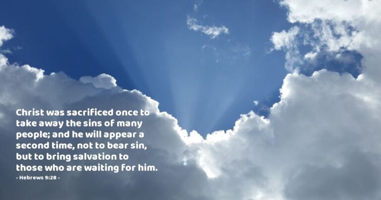 Today's Verse - Hebrews 9:28