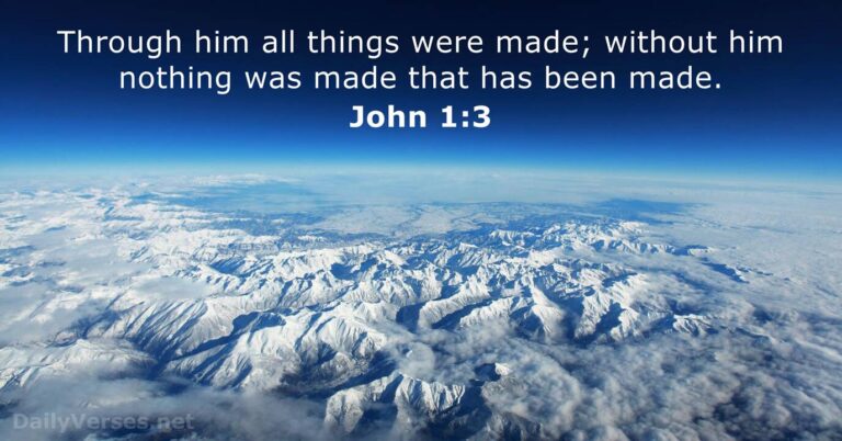 July 31, 2026 – Bible verse of the day John 1:3