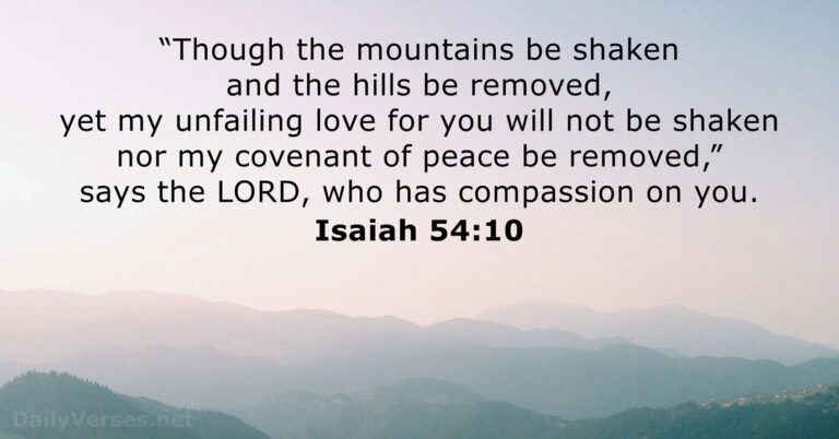 July 8, 2026 – Bible verse of the day Isaiah 54:10