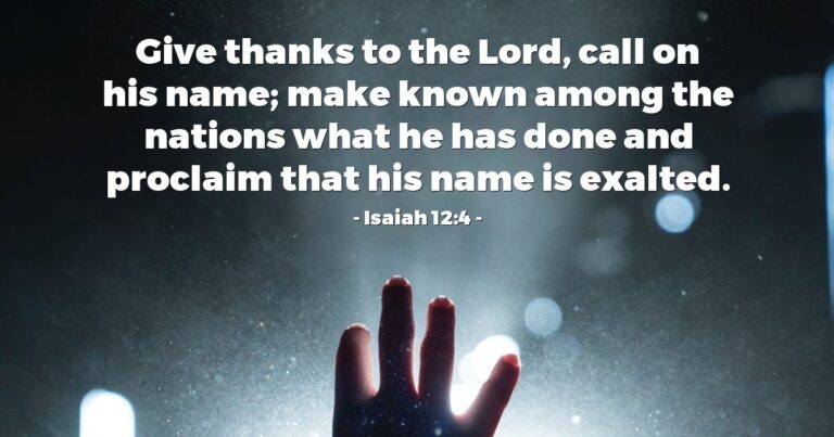 Today's Verse - Isaiah 12:4