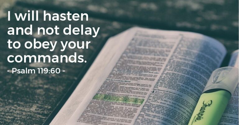 Today's Verse - Psalm 119:60
