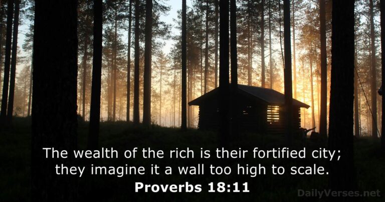 August 13, 2026 – Bible verse of the day Proverbs 18:11