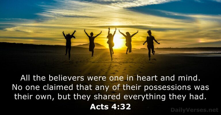 August 14, 2026 – Bible verse of the day Acts 4:32