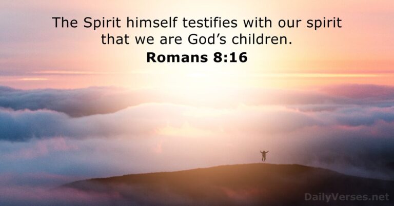 August 23, 2026 – Bible verse of the day Romans 8:16
