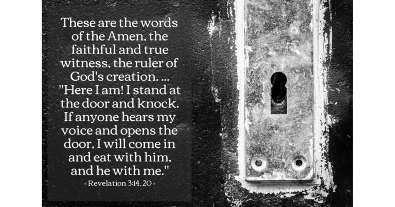 Revelation 3:14, 20 — Today's Verse for Friday, August 14, 2026