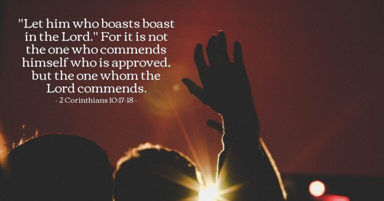 Today's Verse – 2 Corinthians 10:17-18 Today's Verse - 2 Corinthians 10:17-18