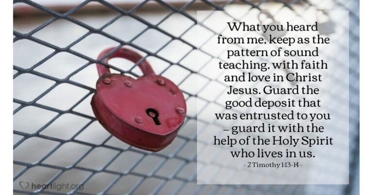2 Timothy 1:13-14 — Today's Verse for Friday, September 4, 2026