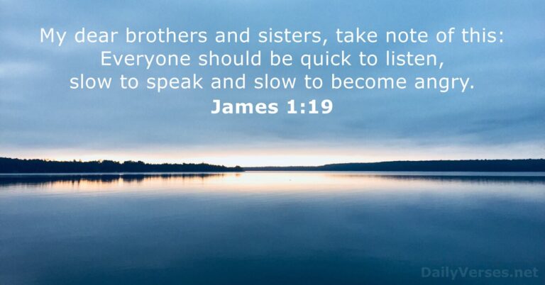 September 13, 2026 – Bible verse of the day James 1:19