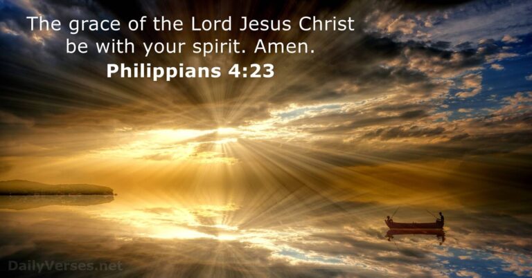 September 5, 2026 – Bible verse of the day Philippians 4:23