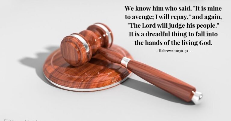 Today's Verse - Hebrews 10:30-31