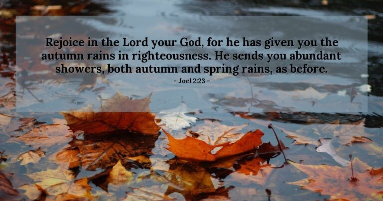 Today's Verse - Joel 2:23