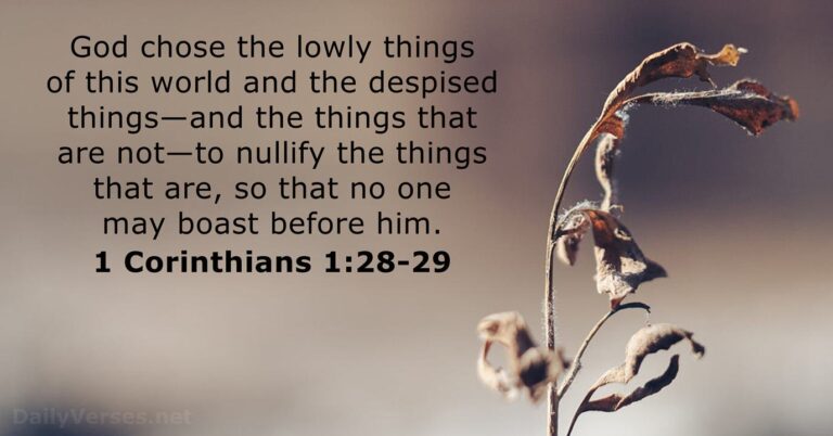 1 Corinthians 1:28-29
