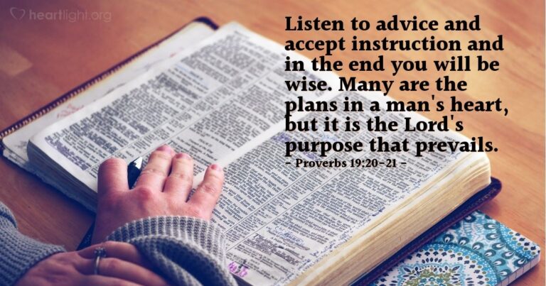 Proverbs 19:20-21 — Today's Verse for Saturday, October 10, 2026