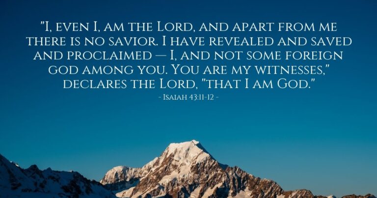 Today's Verse - Isaiah 43:11-12