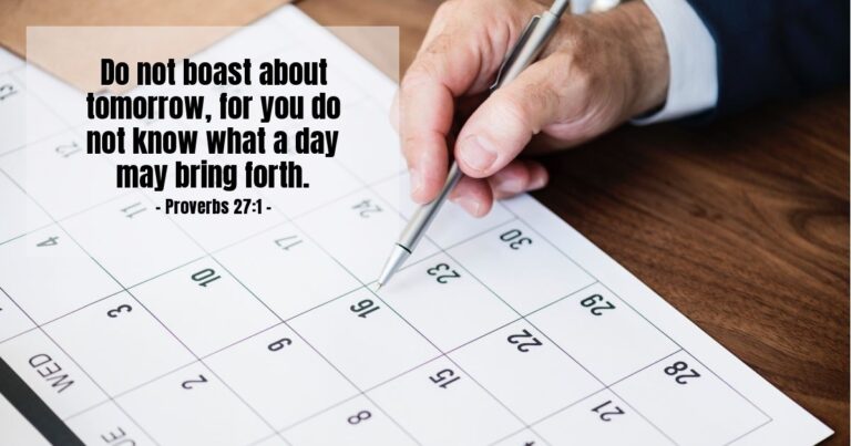 Today's Verse - Proverbs 27:1